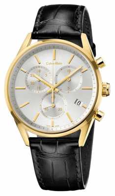 Calvin Klein Mens Formality Black Leather Strap Chrono K4M275C6 Calvin Klein Mens Formality Black Leather Strap Chrono K4M275C6