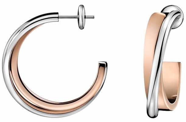 Calvin Klein Coil Stainless Steel Rose Gold Pvd Earrings KJ63BE010100 Calvin Klein Coil Stainless Steel Rose Gold Pvd Earrings KJ63BE010100