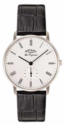 Rotary Mens Les Originales Black Leather White Dial GS90050/01 Rotary Mens Les Originales Black Leather White Dial GS90050/01