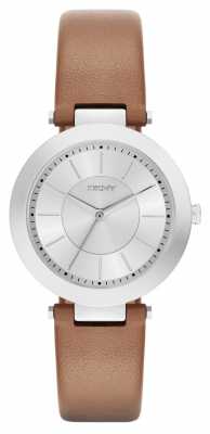 DKNY Womens Stanhope Brown Leather Silver Dial NY2293 DKNY Womens Stanhope Brown Leather Silver Dial NY2293