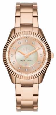 Armani Exchange Ladies Rose Gold Steel Bracelet AX5432 Armani Exchange Ladies Rose Gold Steel Bracelet AX5432