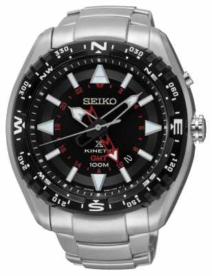 Seiko Mens Prospex Kinetic GMT Stainless Steel SUN049P1 Seiko Mens Prospex Kinetic GMT Stainless Steel SUN049P1