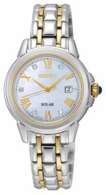 Seiko Womens Solar 5 Diamonds Two Tone SUT244P9 Seiko Womens Solar 5 Diamonds Two Tone SUT244P9