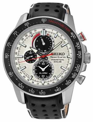 Seiko Mens Sportura Perpetual Solar Black Leather SSC359P1 Seiko Mens Sportura Perpetual Solar Black Leather SSC359P1