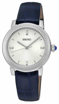 Seiko Womens Blue Leather Strap White Dial SRZ451P1 Seiko Womens Blue Leather Strap White Dial SRZ451P1