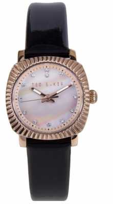 Ted Baker Womens Black Leather Pink Mother Of Peal TE2120 Ted Baker Womens Black Leather Pink Mother Of Peal TE2120