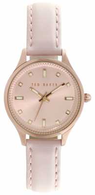 Ted Baker Womens Pink Leather Rose Gold Dial TE10025265 Ted Baker Womens Pink Leather Rose Gold Dial TE10025265