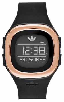 adidas Originals Mens Denver Digital Black Silicone Strap ADH3085 adidas Originals Mens Denver Digital Black Silicone Strap ADH3085