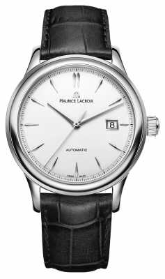 Maurice Lacroix Womens Les Classiques Auto Date Black Leather LC6098-SS001-130-1 Maurice Lacroix Womens Les Classiques Auto Date Black Leather LC6098-SS001-130-1