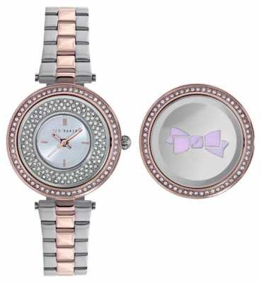 Ted Baker Womens Two Tone Rotating Case Silver Dial TE10023507 Ted Baker Womens Two Tone Rotating Case Silver Dial TE10023507