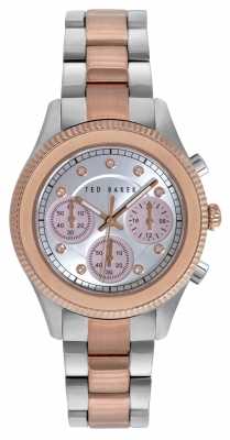 Ted Baker Womens Two Tone Stone Set Silver Dia TE4109 Ted Baker Womens Two Tone Stone Set Silver Dia TE4109