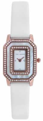 Ted Baker Womens White Leather Strap Stone Set Dial TE10023481 Ted Baker Womens White Leather Strap Stone Set Dial TE10023481