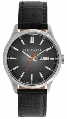 Ted Baker Unisex Black Leather Strap Black Dial TE10023466 Ted Baker Unisex Black Leather Strap Black Dial TE10023466