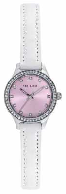 Ted Baker Womens White Leather Strap Pink Dial TE10023509 Ted Baker Womens White Leather Strap Pink Dial TE10023509