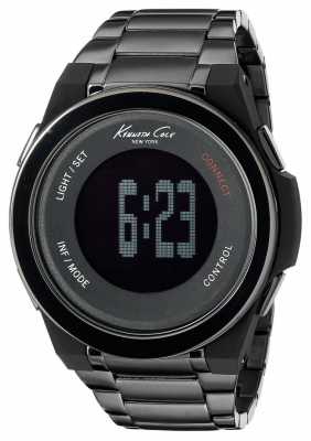 Kenneth Cole Mens Connect Digital Smart Black IP KC10023870 Kenneth Cole Mens Connect Digital Smart Black IP KC10023870