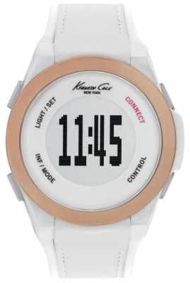 Kenneth Cole Mens Connect Digital Smart White Strap KC10023871 Kenneth Cole Mens Connect Digital Smart White Strap KC10023871
