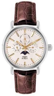 Rotary Mens Les Originales Brown Strap Moon Phase GS90135/32 Rotary Mens Les Originales Brown Strap Moon Phase GS90135/32