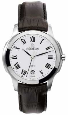 Michel Herbelin Mens Ambassador Brown Leather Strap 12239/01MA Michel Herbelin Mens Ambassador Brown Leather Strap 12239/01MA