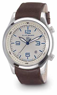 Elliot Brown Mens Canford Brown Leather White Dial 202-001-L09 Elliot Brown Mens Canford Brown Leather White Dial 202-001-L09