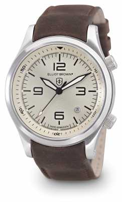 Elliot Brown Mens Canford Brown Leather Ivory Dial 202-003-L08 Elliot Brown Mens Canford Brown Leather Ivory Dial 202-003-L08