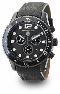 Elliot Brown Mens Bloxworth Black Leather Black Dial 929-001-L01 Elliot Brown Mens Bloxworth Black Leather Black Dial 929-001-L01