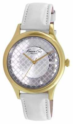 Kenneth Cole Womens White Leather Strap Clear Dial KC10026008 Kenneth Cole Womens White Leather Strap Clear Dial KC10026008