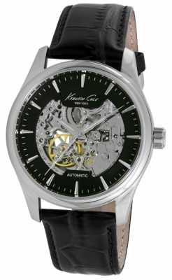 Kenneth Cole Mens Automatic Black Leather Strap KC10027199 Kenneth Cole Mens Automatic Black Leather Strap KC10027199