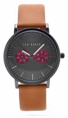Ted Baker Mens Brown Leather Strap Grey Dial TE10024783 Ted Baker Mens Brown Leather Strap Grey Dial TE10024783