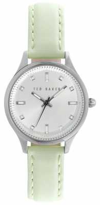 Ted Baker Womens Lime Green Leather Strap Silver Dial TE10025268 Ted Baker Womens Lime Green Leather Strap Silver Dial TE10025268