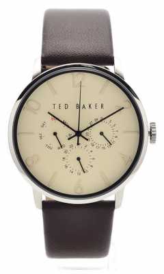 Ted Baker Mens Brown Leather Strap Cream Dial TE10023493 Ted Baker Mens Brown Leather Strap Cream Dial TE10023493
