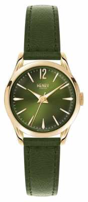 Henry London Womens Chiswick Green Leather Green Dial HL25-S-0094 Henry London Womens Chiswick Green Leather Green Dial HL25-S-0094