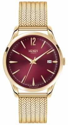 Henry London Unisex Holborn Gold PVD Plated Mesh HL39-M-0062 Henry London Unisex Holborn Gold PVD Plated Mesh HL39-M-0062
