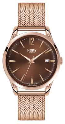 Henry London Unisex Harrow Rose Gold PVD Plated HL39-M-0050 Henry London Unisex Harrow Rose Gold PVD Plated HL39-M-0050