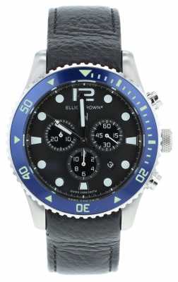 Elliot Brown Mens Bloxworth Custom Black Leather Blue Dial 929-003 Elliot Brown Mens Bloxworth Custom Black Leather Blue Dial 929-003
