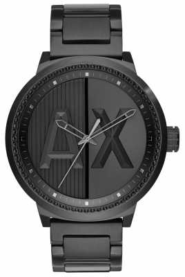 Armani Exchange Mens Black IP Steel Bracelet Sport AX1365 Armani Exchange Mens Black IP Steel Bracelet Sport AX1365