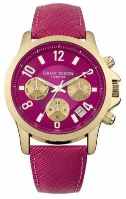 Daisy Dixon Womens Adriana Pink Leather Strap Pink Dial DD002PG Daisy Dixon Womens Adriana Pink Leather Strap Pink Dial DD002PG