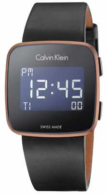 Calvin Klein Unisex Future Digital Black Leather Strap K5C11YC1 Calvin Klein Unisex Future Digital Black Leather Strap K5C11YC1
