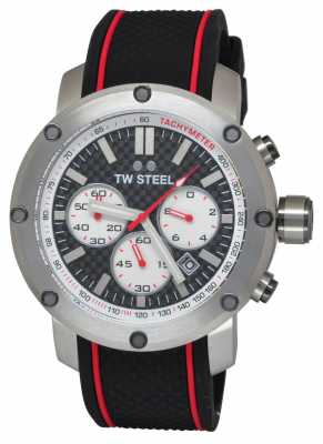 TW Steel Mens Grandeur Tech Black Rubber Strap TS2 TW Steel Mens Grandeur Tech Black Rubber Strap TS2