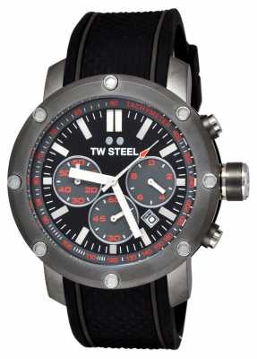 TW Steel Mens Grandeur Tech Black Rubber Strap TS4 TW Steel Mens Grandeur Tech Black Rubber Strap TS4