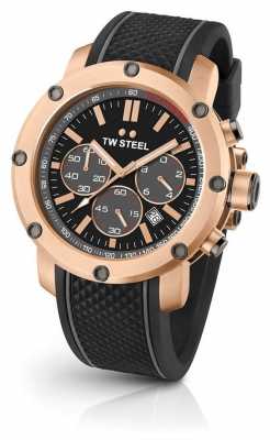 TW Steel Mens Grandeur Tech Black Rubber Strap TS5 TW Steel Mens Grandeur Tech Black Rubber Strap TS5
