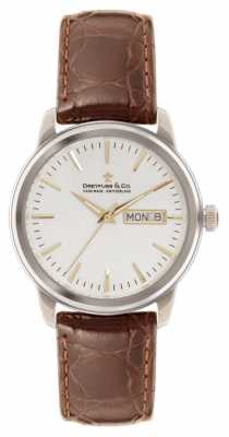 Dreyfuss Mens 1890 Utilitarian Brown Leather Strap DGS00125/02 Dreyfuss Mens 1890 Utilitarian Brown Leather Strap DGS00125/02