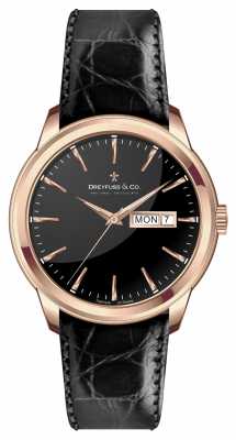 Dreyfuss Mens Black Leather Strap Black Dial DGS00129/04 Dreyfuss Mens Black Leather Strap Black Dial DGS00129/04