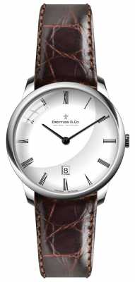 Dreyfuss Mens Brown Leather Strap White Dial DGS00135/01 Dreyfuss Mens Brown Leather Strap White Dial DGS00135/01