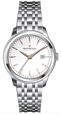 Dreyfuss Womens Stainless Steel Bracelet Silver Dial DLB00125/06 Dreyfuss Womens Stainless Steel Bracelet Silver Dial DLB00125/06