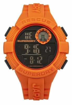 Superdry Mens Radar Digital Orange Rubber Strap SYG193O Superdry Mens Radar Digital Orange Rubber Strap SYG193O
