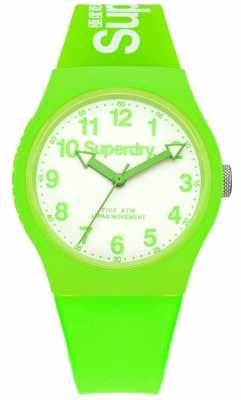 Superdry Unisex Urban Green Rubber Strap White Dial SYG164NW Superdry Unisex Urban Green Rubber Strap White Dial SYG164NW