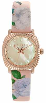 Ted Baker Womens Pink Floral Strap Mother Of Pearl Dial TE10024721 Ted Baker Womens Pink Floral Strap Mother Of Pearl Dial TE10024721