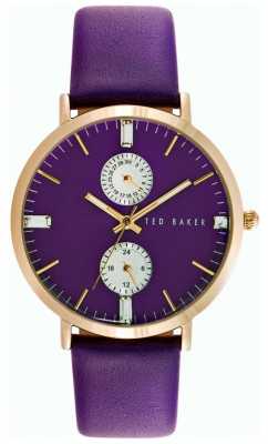 Ted Baker Womens Purple Leather And Dial TE10024714 Ted Baker Womens Purple Leather And Dial TE10024714