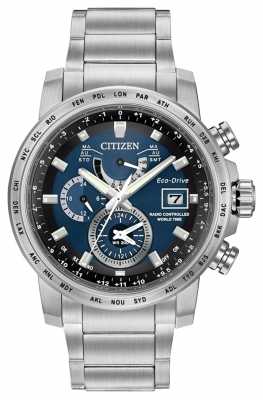 Citizen Eco-Drive Radio Controlled World Time Blue AT9070-51L Citizen Eco-Drive Radio Controlled World Time Blue AT9070-51L