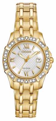 Citizen Eco-Drive 28 Diamonds Gold Plated EW2362-55A Citizen Eco-Drive 28 Diamonds Gold Plated EW2362-55A